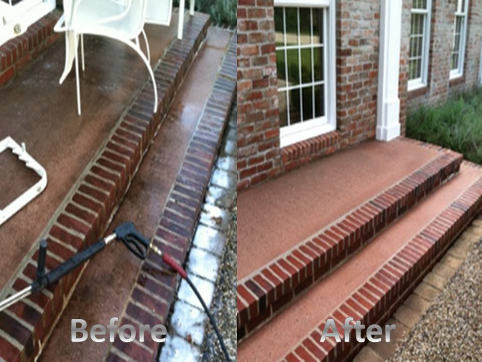 brick steps before and after